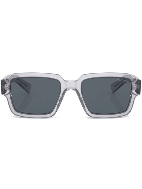 prada clear frame sunglasses.